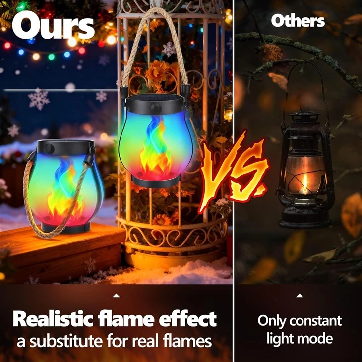 Christmas Led Solar Flame Light For Garden Yard Decorations suppliers