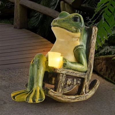 Miniatúrne solárne záhradné svietidlá Frog