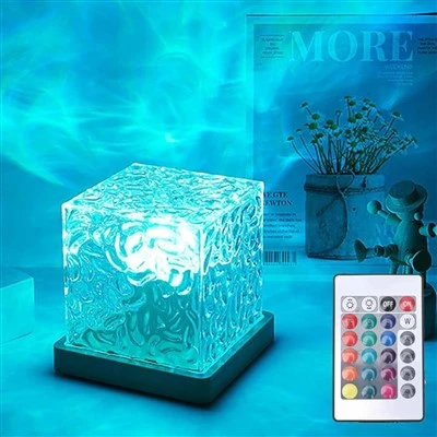 Vodná zvlnená LED kocka lampa